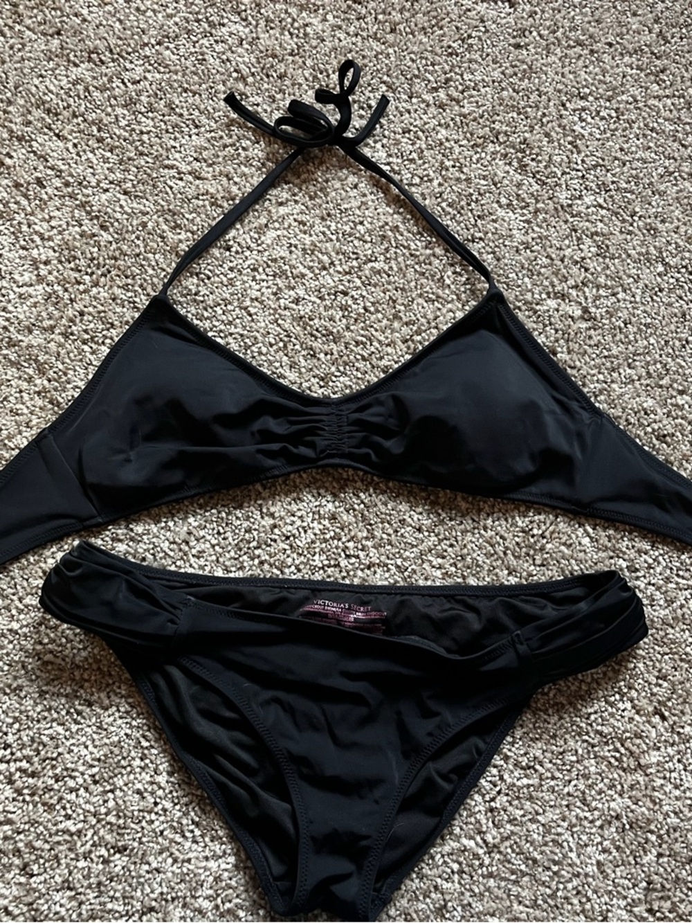 Victoria's Secret Black Halter Bikini